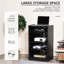 Armoire multimédia à 5 niveaux avec tablettes réglables à 3 niveaux et gestion des câbles