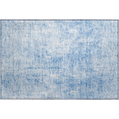 Premium Machine Washable Arnette Blue Rug