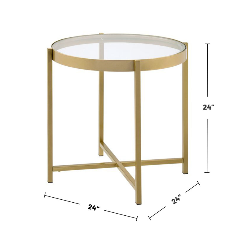 Table de bout en verre