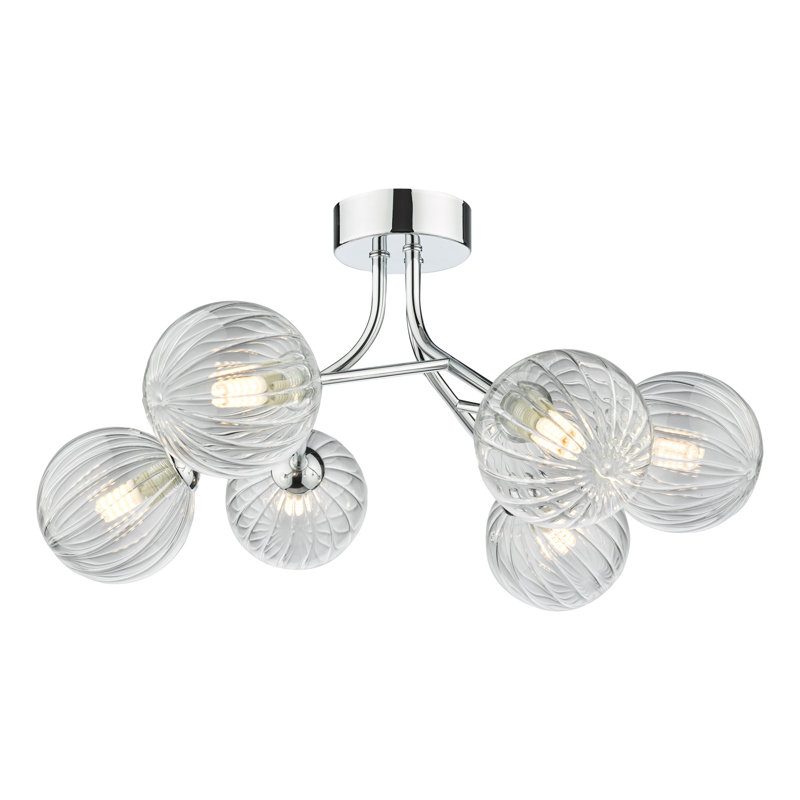 Analin Glass Semi Flush Mount
