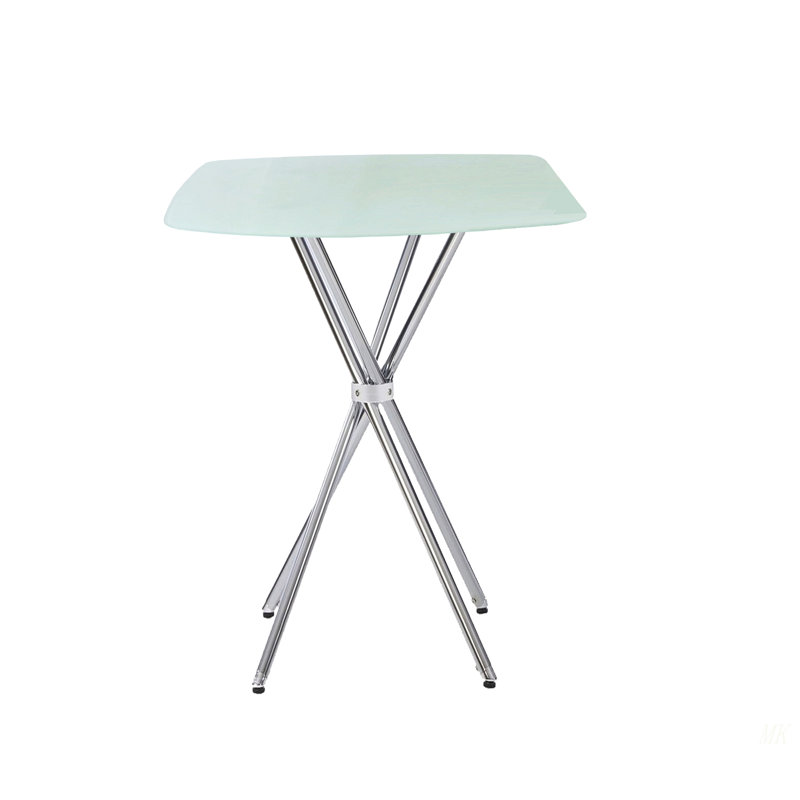 Table carrée 36 "en verre trempé givré