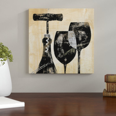 «Wine Sélection II» - Estampe numérique sur toile tendue avec châssis