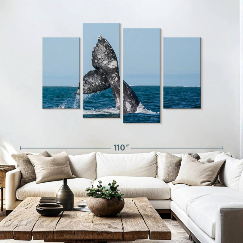 Brampt Gray Whale Tail, 54" H x 84" W