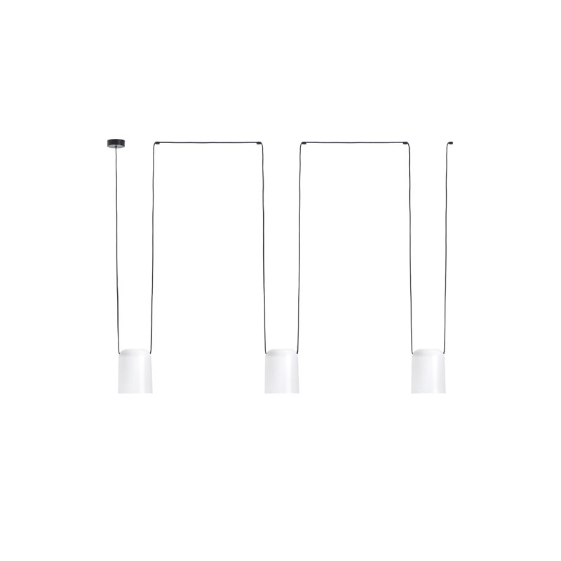 Câble pour auvent à attache latérale 3 cylindres Attic, Blanc, H 47,13 po x l 118,13 po x P 6 po