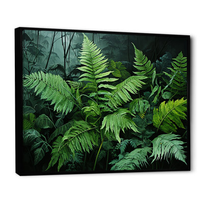 Fougères vertes émeraude II - décoration murale plantes