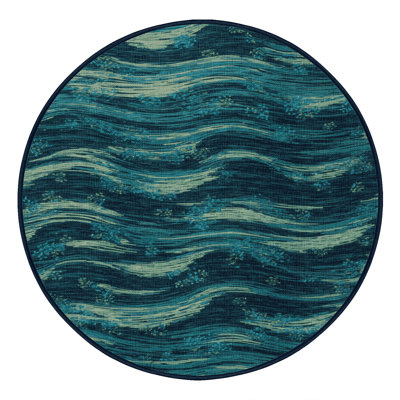 Washable Bioluminescent Bay Coastal Area Rug