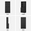Bibliothèque H 71 "avec portes en verre trempé, armoire de rangement avec ports de charge USB et Type-C et lumières DEL (2B)-2144005871