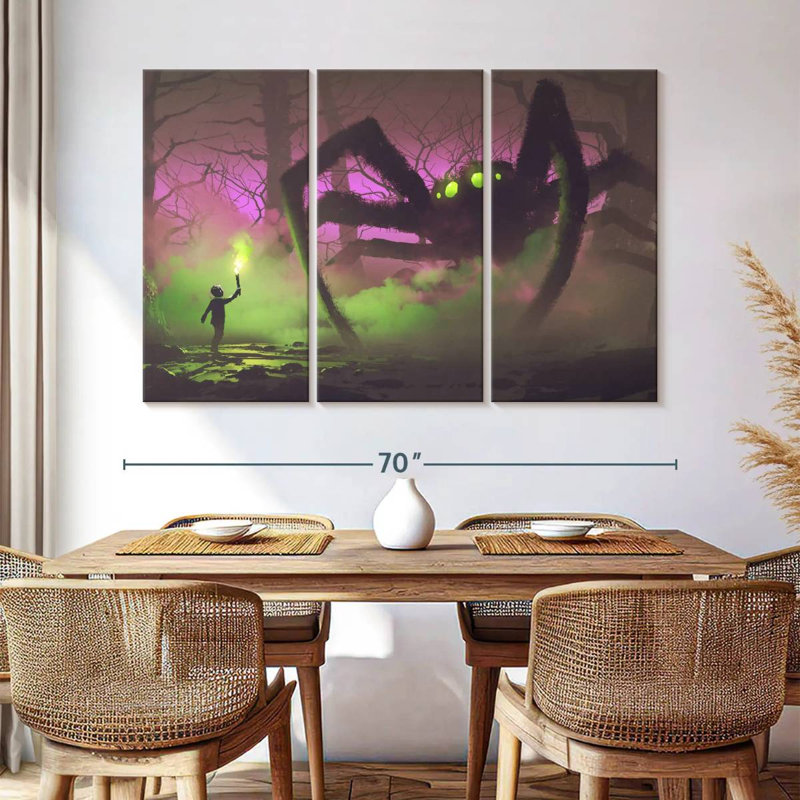 Brampt Boy And Giant Spider, 42" H x 65" W