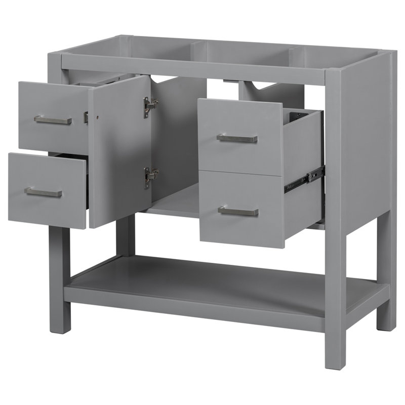 Base de meuble-lavabo simple Elayjah 36, Gris