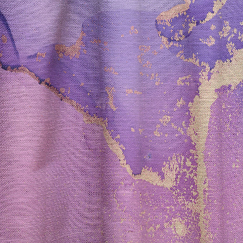 Rose et mauve, art liquide abstrait I - Rideau abstrait - Velours obscurcissant - 1 panneau, L 52 po x L 84 po