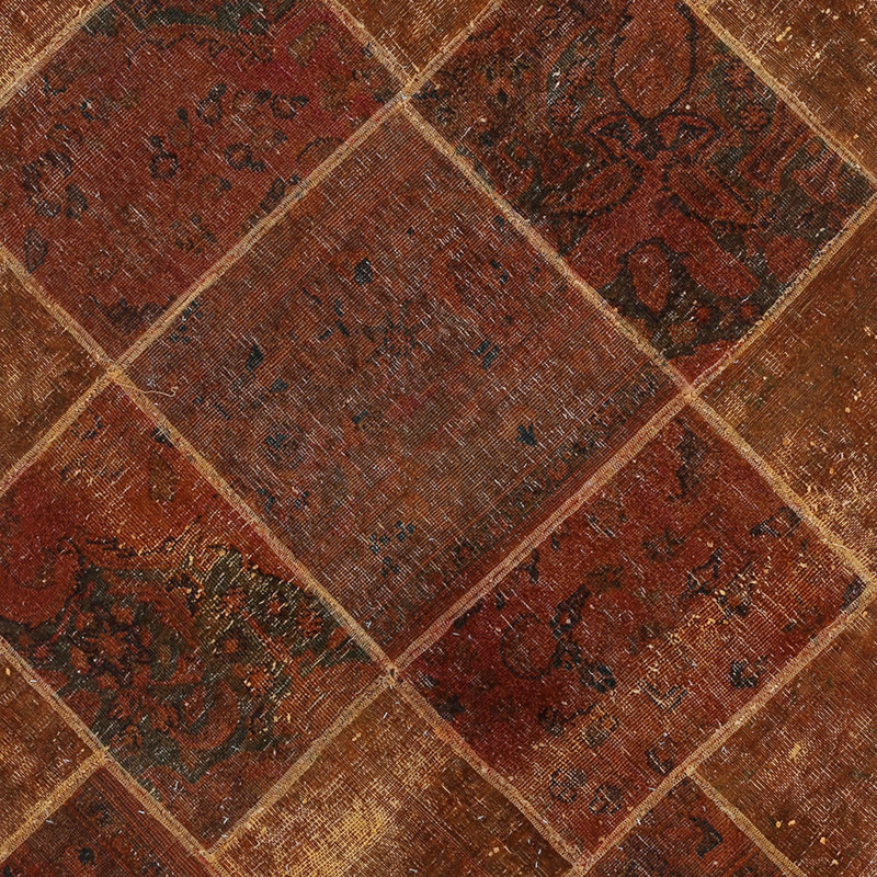 Tapis rouille en laine noué à la main de conception unique One-of-a-Kind Luisdiego