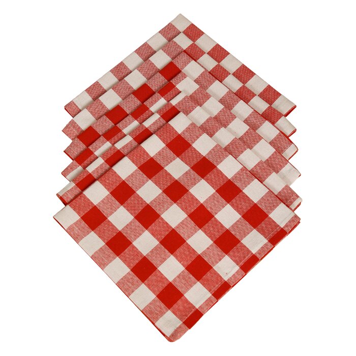 August Grove® Arlington Cotton Gingham Square Napkin & Reviews | Wayfair