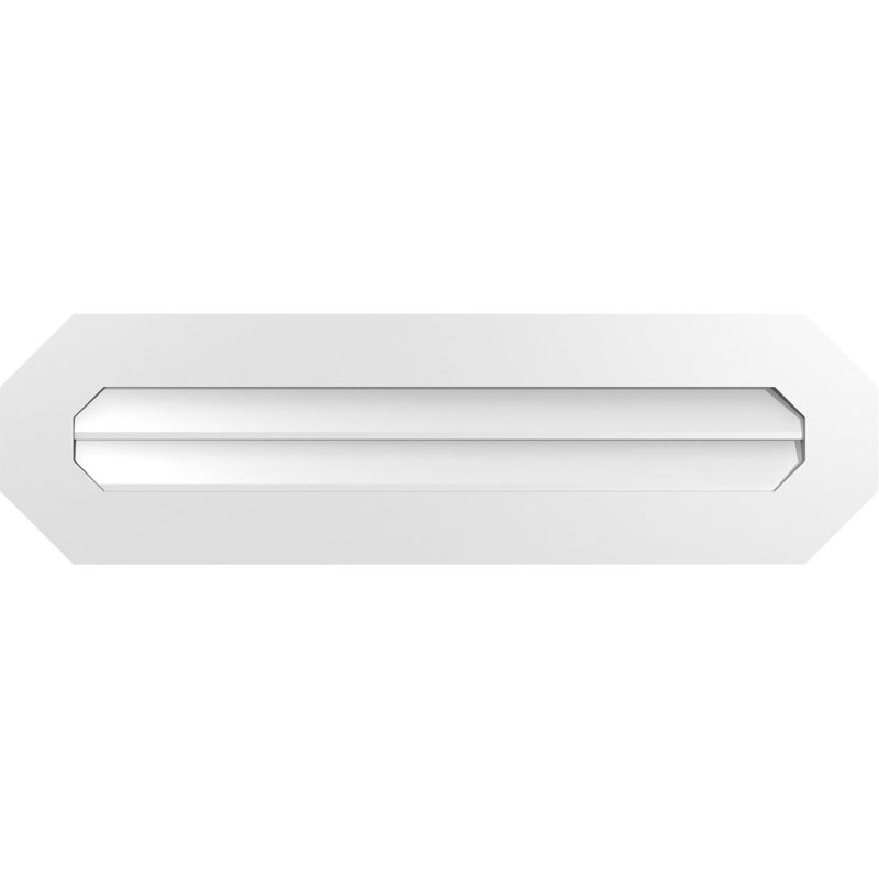 Évent horizontal gondole allongé en surface octogonal Signature, H 12 po x l 42 po x P 1 po