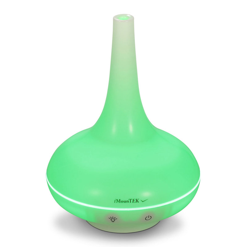 200 ml d'humidificateur à vapeur froide, diffuseur d'huiles essentielles à arôme ultrasonique avec 7 lumières DEL de couleur, arrêt automatique sans eau pour le bureau, la salle d'étude, le yoga et le spa