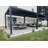 Gray Outdoor Louvered Aluminum Pergola-90611424