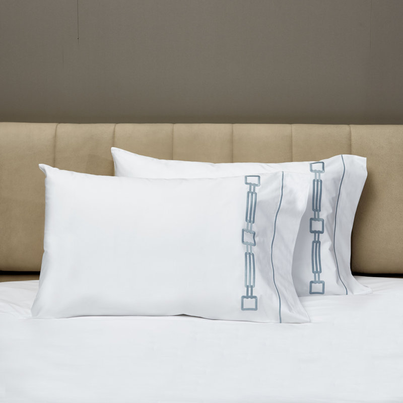 Retro Pillow Case, Wilton Blue, King Pillowcase