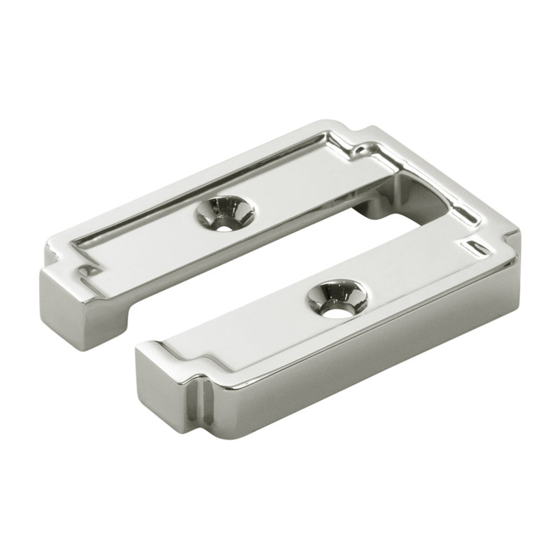 Coventry Collection Hook Backplate 1 Inch Center to Center, Polished Nickel