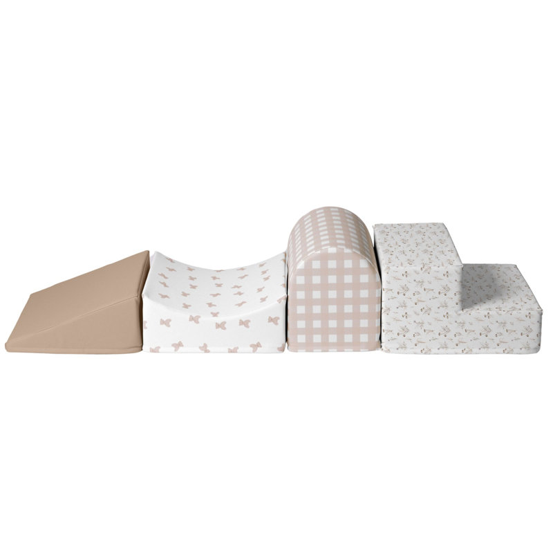 KIDKII - Ensemble de 4 blocs en mousse pour jeux pour tout-petits, beige