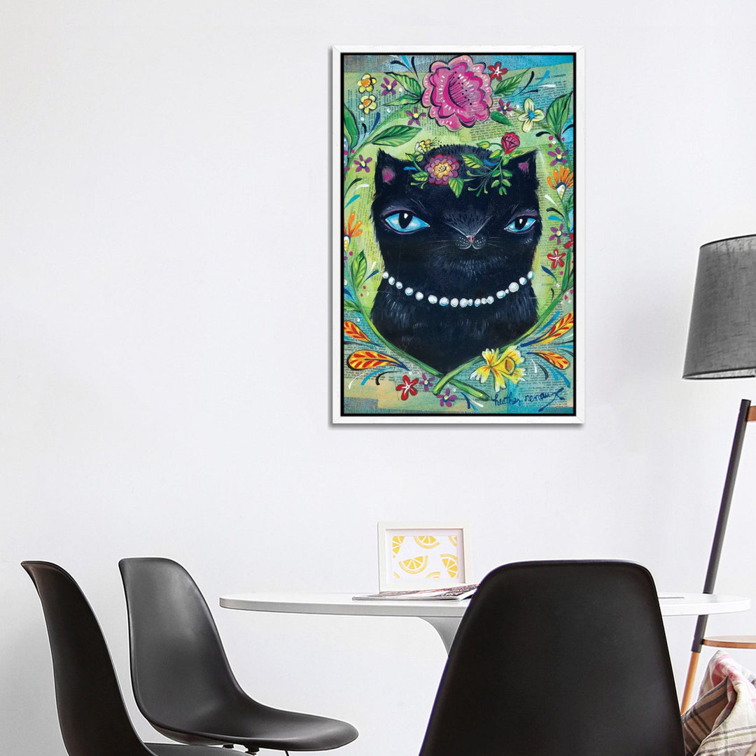 Black Kitty von Heather Renaux - Galerie-verpackte Leinwand Giclée