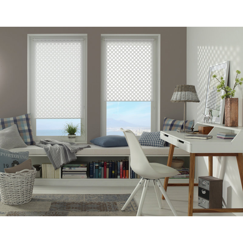Semi Sheer Roll-Up Blind, Triangle, 150cm L x 100cm W