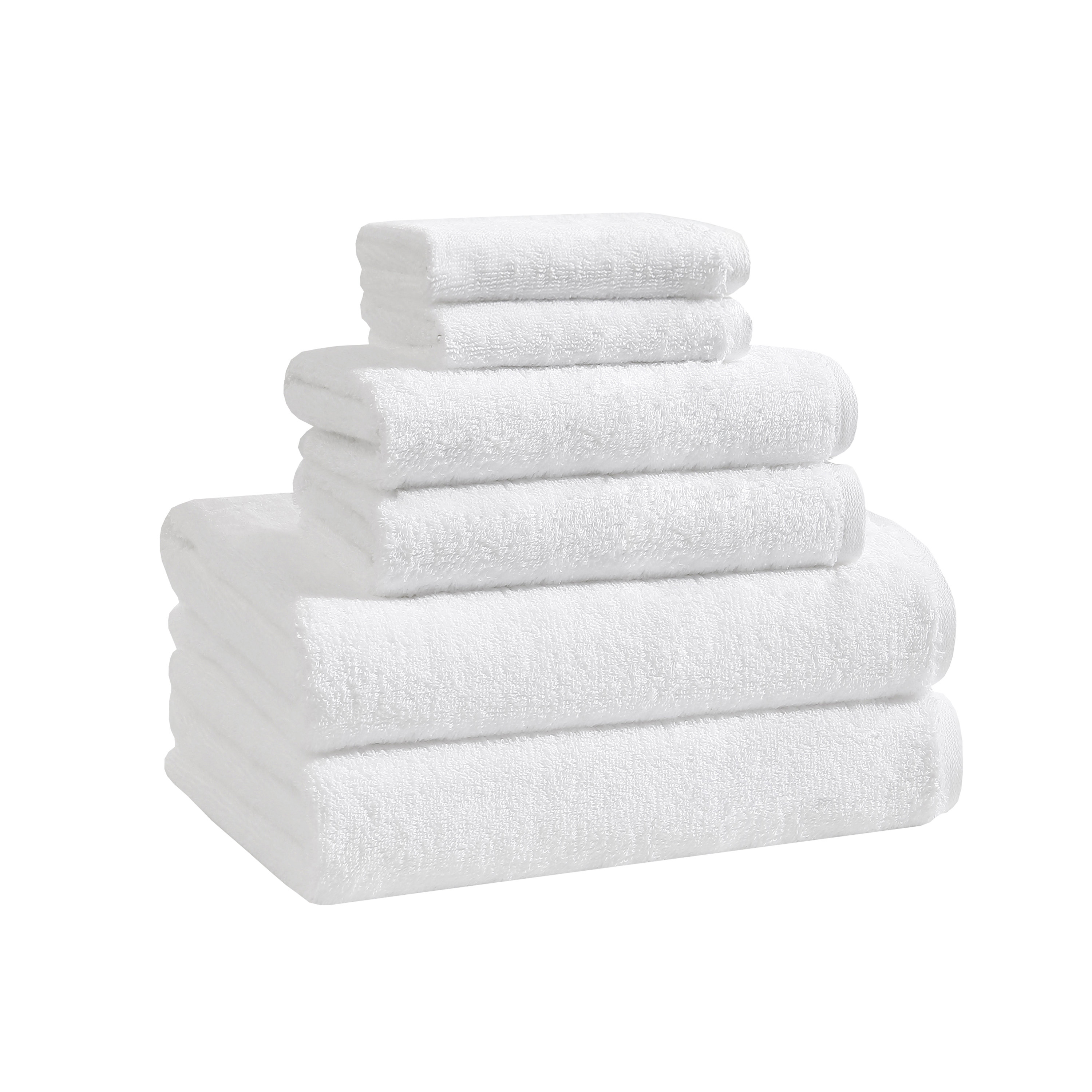 Basics Cotton Hand Towel, 12-Pack, White, 26 x16