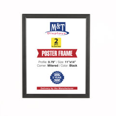 18x24 Lockable Snap Poster Frame - 1.25 inch Silver Mitered Profile