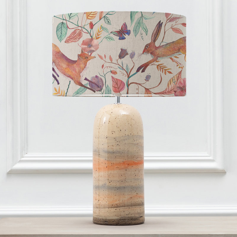 Leaping Into The Fauna Ceramic Table Lamp
