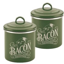 Zulay Kitchen Bacon Grease Container with Strainer