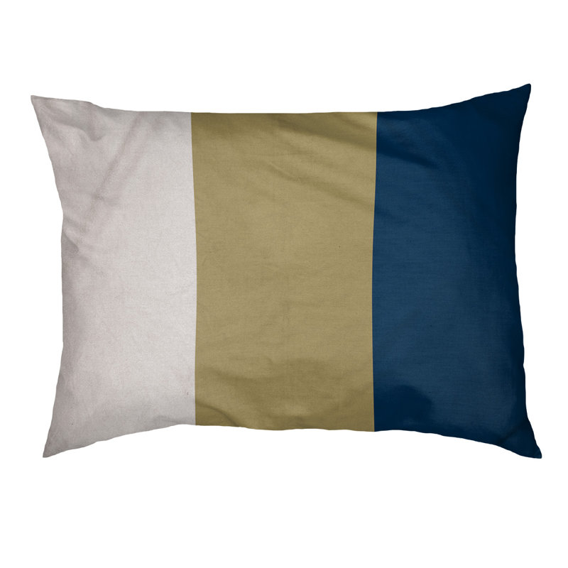 Coussin Golden State, Moyen (l 28 po x P 18 po x H 6 po), Milieu doré / bleu