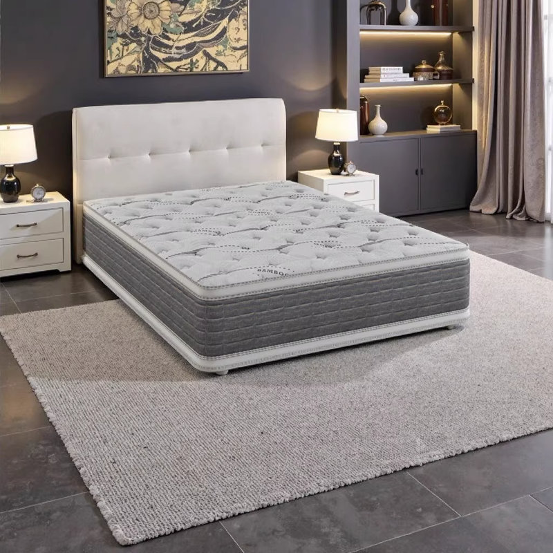 14.5" DreamFlex CoolTouch Cover Two Sided Pillow Top Twin XL Mattress with Bamboo Fabric & Quad Coil Support, Extra-long Twin