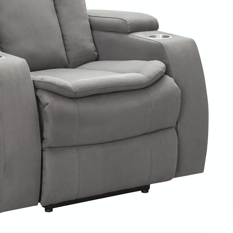 Fauteuil inclinable de cinéma maison 36,5 po Oswayo, Gris