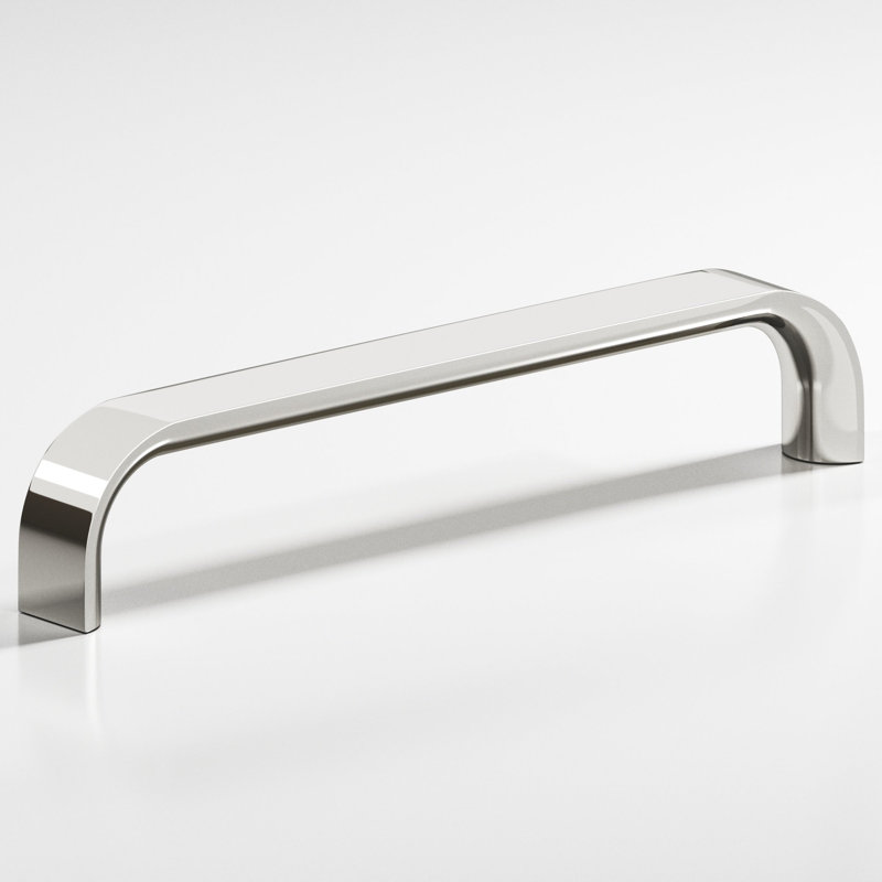 Half-Round Wire Cabinet Pull, Polished Nickel