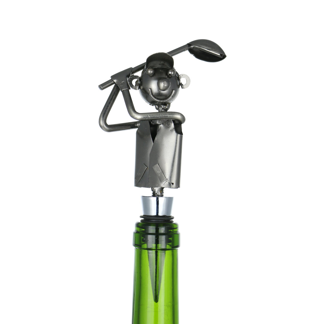 Golfer Metal Wine Bottle Stopper Wine Bodies