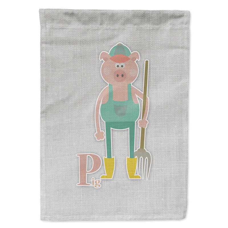 Alphabet p pour le polyester de 2 côtés, 15 x 11 po drapeau de jardin