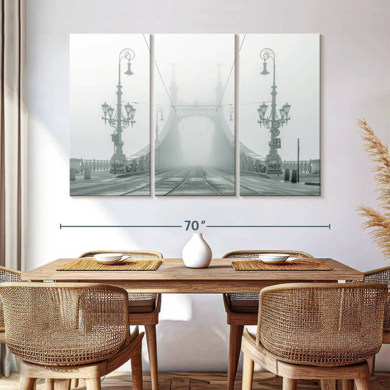 Lilie Foggy Liberty Bridge, 42" H x 65" W