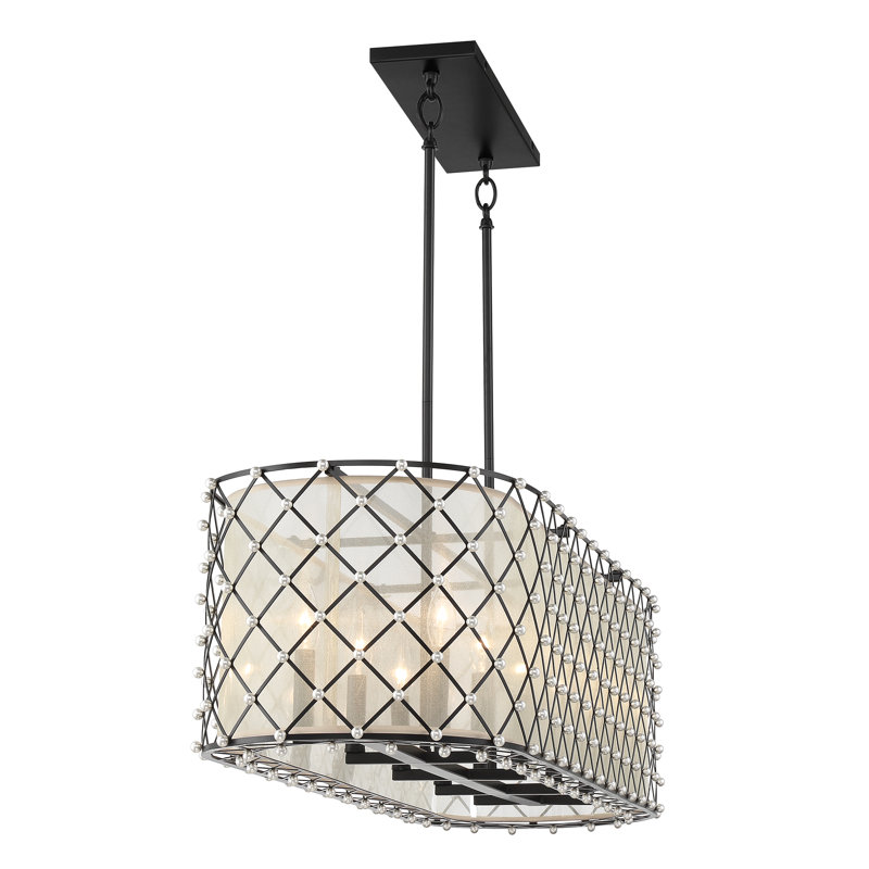 Élégance diaphane - îlot 10 lumières