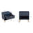 Dumbo 20" Fluted Nightstand In Midnight Blue  (Only Nightstand)-362834081
