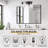 Modern Matte Black Bathroom Vanity Light Fixture With Clear Glass Shades, Rustproof Wall Mounted Lighting For Bathroom, Hallway, Kitchen, And More
