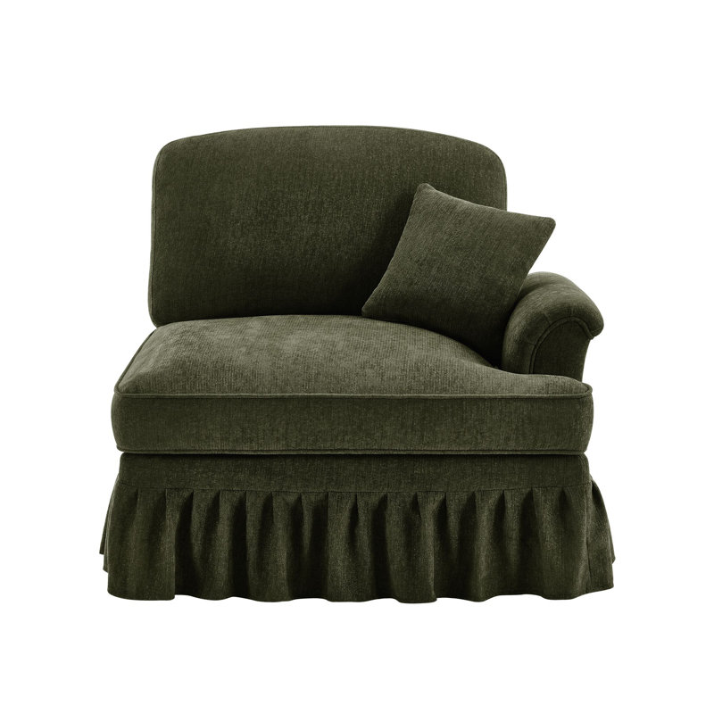 Sofa RSF Chenille W/1 Pillow -Green, Green