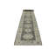 Tapis de couloir Oushak 3 x 17 gris et beige
