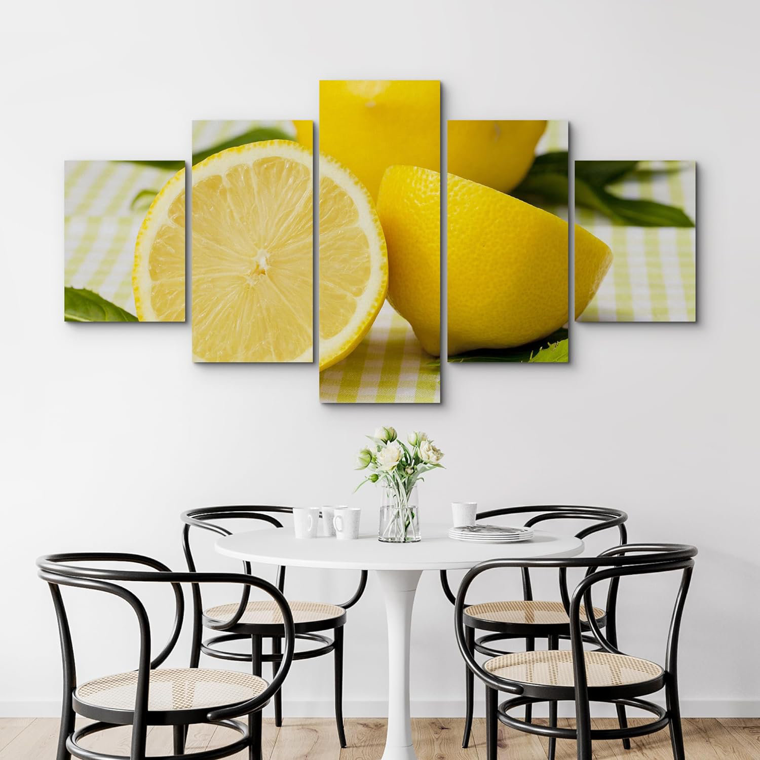 IDEA4WALL Vibrant Yellow Lemon Fruit Kitchen Decor Modern Pictures ...