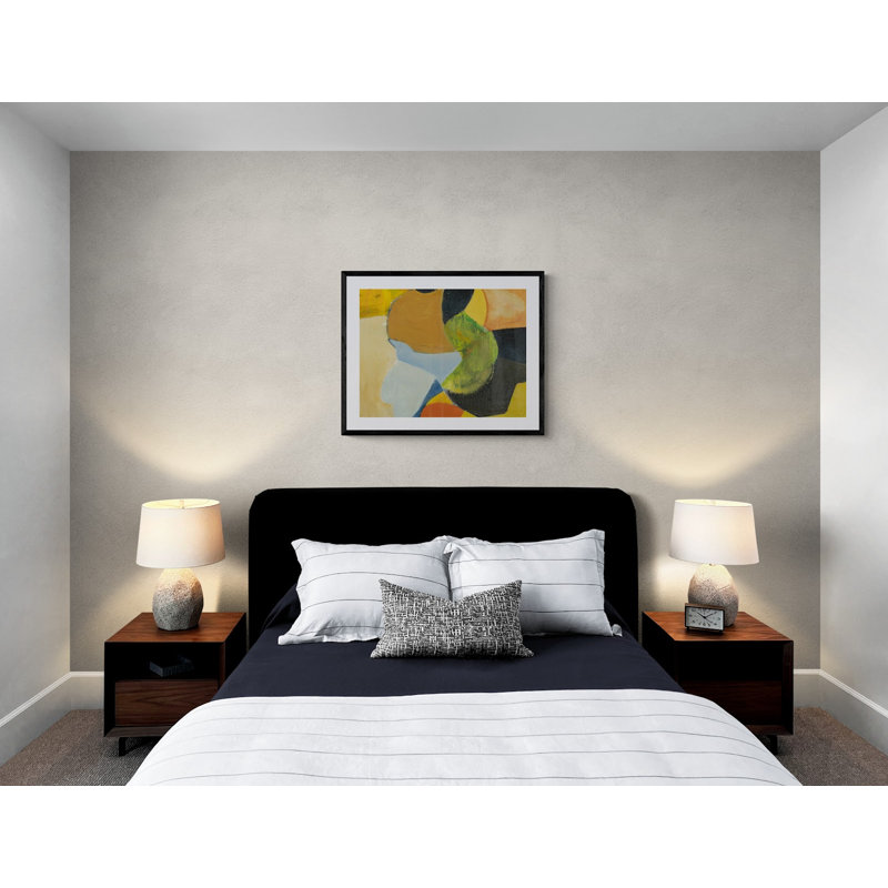 Orange Sun Print by Anne B. Schwartz, Black Framed Paper, 25.25" H x 31.25" W