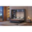 Grand lit escamotable mural avec tablettes, garde-robe et lumières DEL, gris-1625523004-1625522995