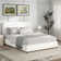 Bed Frame, Upholstered Platform Bed with Curved Headboard, Classic Color-Block Design, Soft Rounded Corners, No Box Spring Required, Easy Assembly