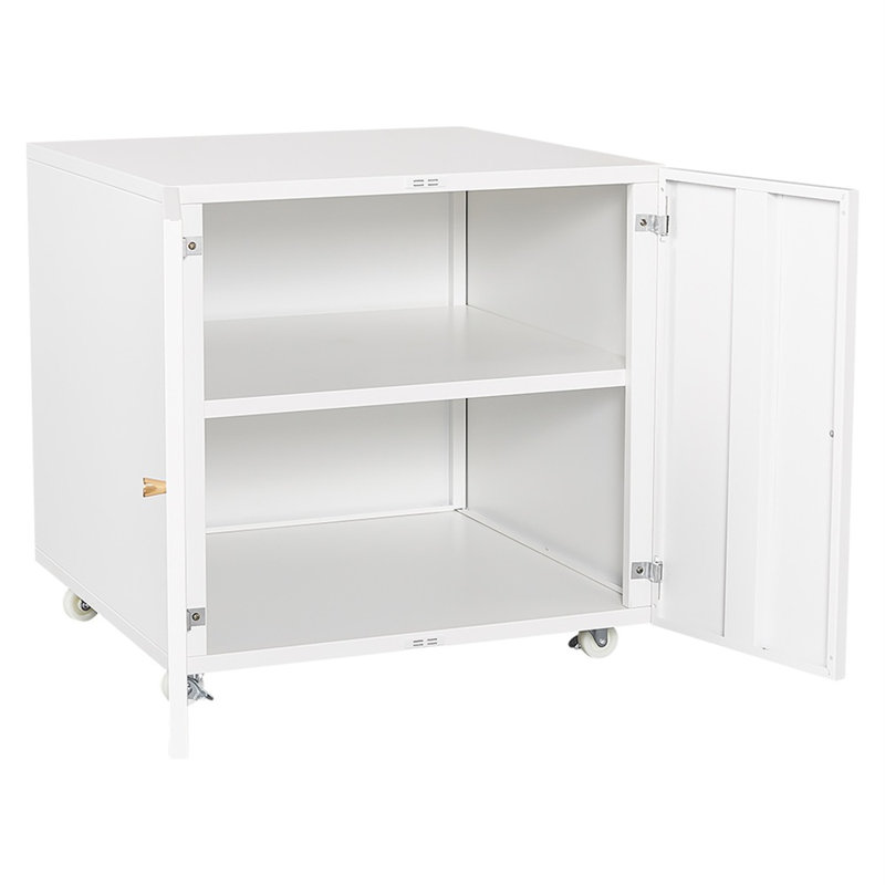  Graylen Metal Printer Stand with Storage, Storage Cabinet, File Cabinet, Office Cabinet, With 4wheels, For Small Spaces
