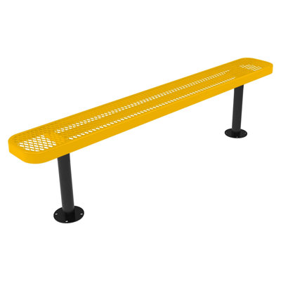 Bench, Textured Black, Expanded, 6Ft, No Back, Surface