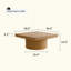 Table basse carrée pour le salon, plateau en placage de bois moderne avec motif de parquet et base cylindrique, plateau de table épaissi, assemblage facile-2127613828