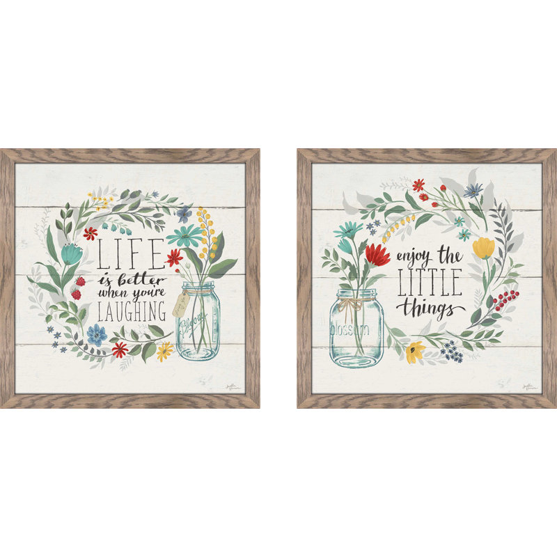 " Blooming Thoughts I " 2 - Pieces, 16.5" H x 33" W, No Mat