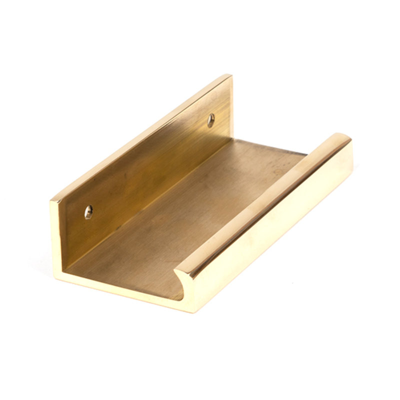 Polished Brass 50Mm Plain Edge Pull, Polished Brass, 7 cm