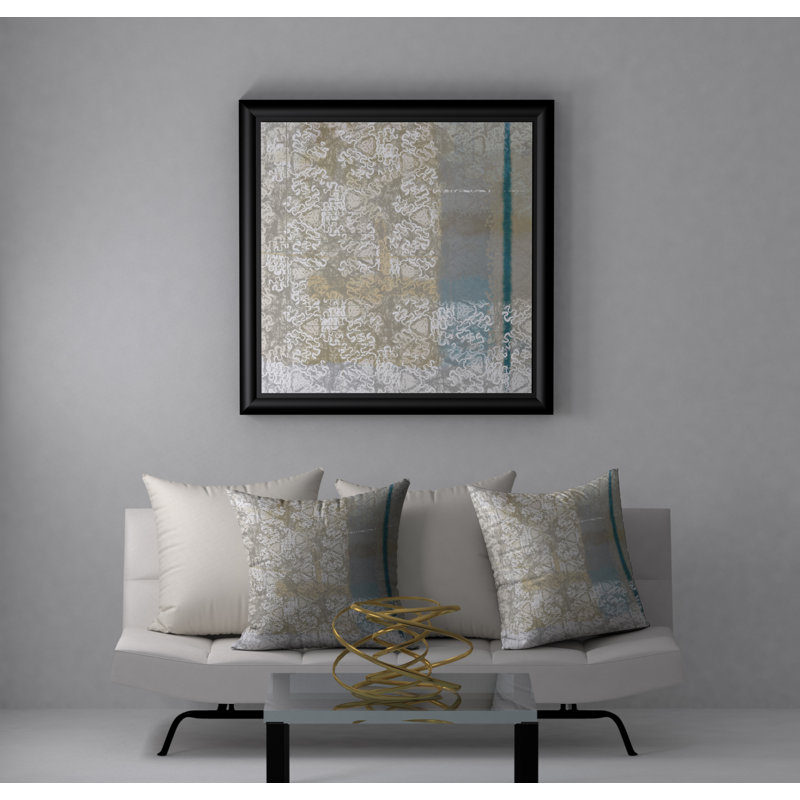 Abstract Reversible Throw Pillow, 18" x 18"